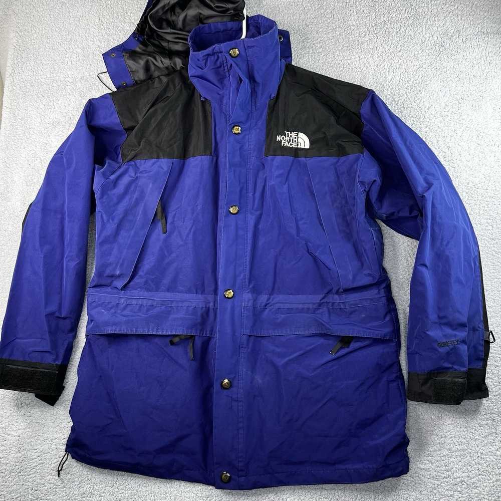 Vintage The North Face Mountain Guide Jacket Mens Large Gore Tex Blue Black